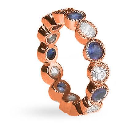 3.20 CT Round Cut Natural Diamonds - Eternity Rings