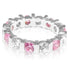 3.20 CT Round Cut Pink Sapphires & Diamonds - Eternity Ring - Primestyle.com