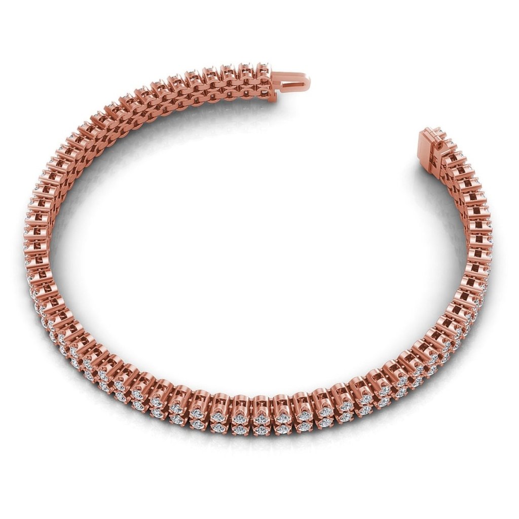3.50-4.00 CT Round Cut Natural Diamonds - Diamond Bracelets