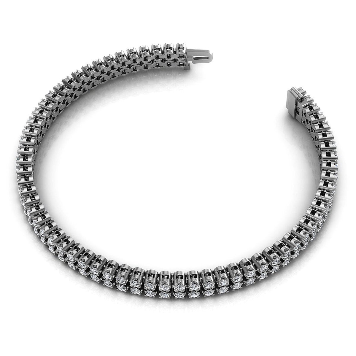 3.50-4.00 CT Round Cut Diamonds - Diamond Bracelet - Primestyle.com