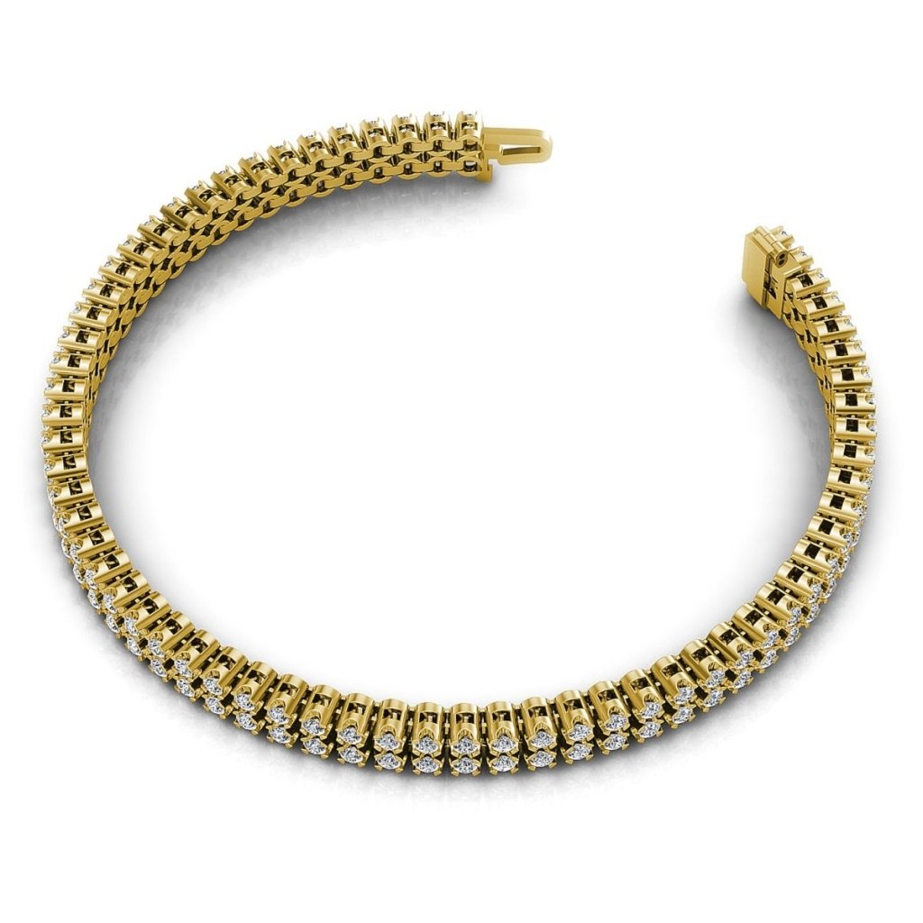 3.50 - 4.00 CT Round Cut Diamonds - Diamond Bracelet - Primestyle.com