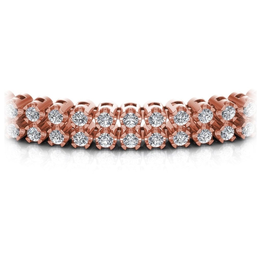 3.50-4.00 CT Round Cut Natural Diamonds - Diamond Bracelets