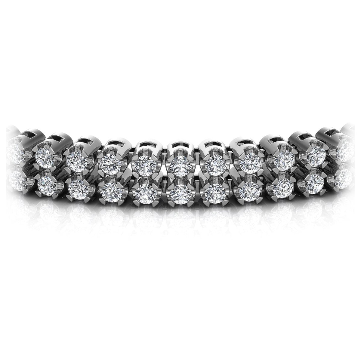 3.50-4.00 CT Round Cut Diamonds - Diamond Bracelet - Primestyle.com