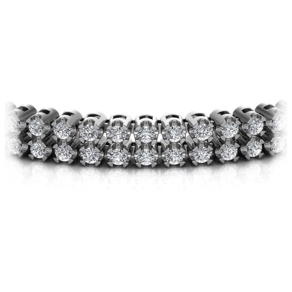 3.50 - 4.00 CT Round Cut Diamonds - Diamond Bracelet - Primestyle.com