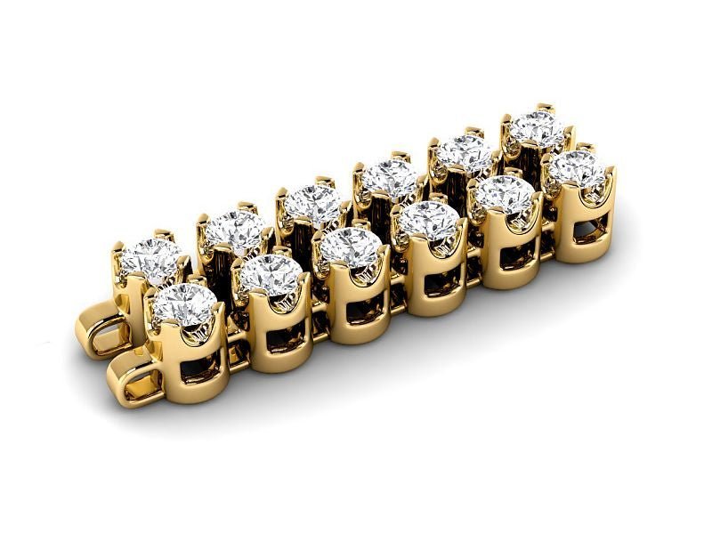 3.50-4.00 CT Round Cut Diamonds - Designer Bracelets