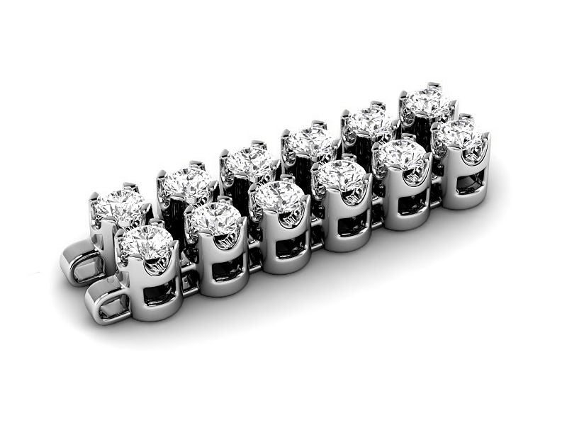 3.50-4.00 CT Round Cut Diamonds - Designer Bracelets