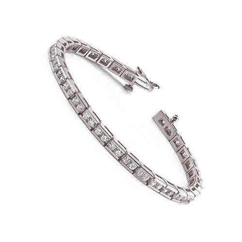 3.50 - 5.00 CT Round Cut Diamonds - Tennis Bracelet - Primestyle.com
