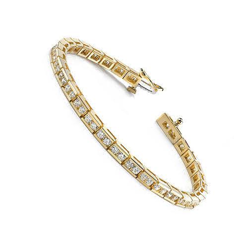 3.50-5.00 CT Round Cut Diamonds - Tennis Bracelet - Primestyle.com