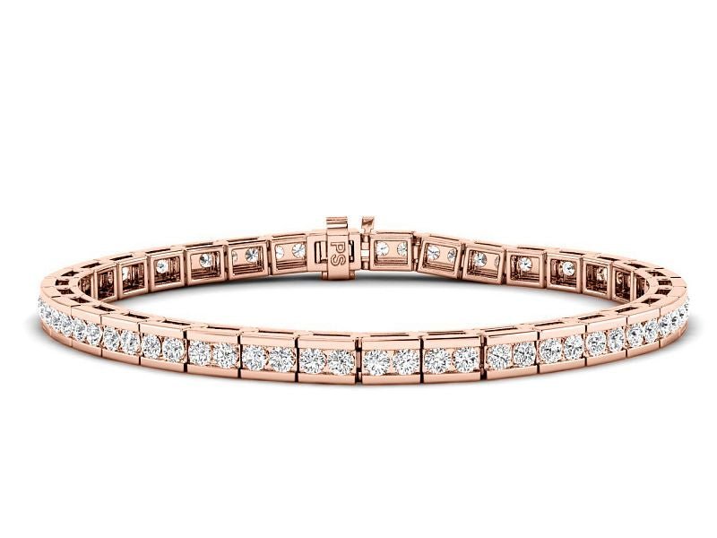 3.50-5.00 CT Round Cut Diamonds - Tennis Bracelet
