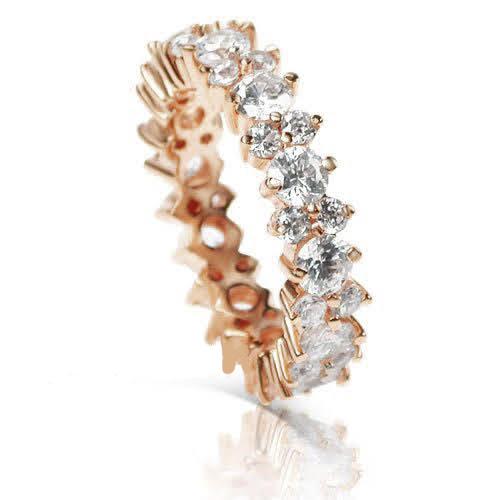 3.60 CT Round Cut Diamonds - Eternity Ring - Primestyle.com