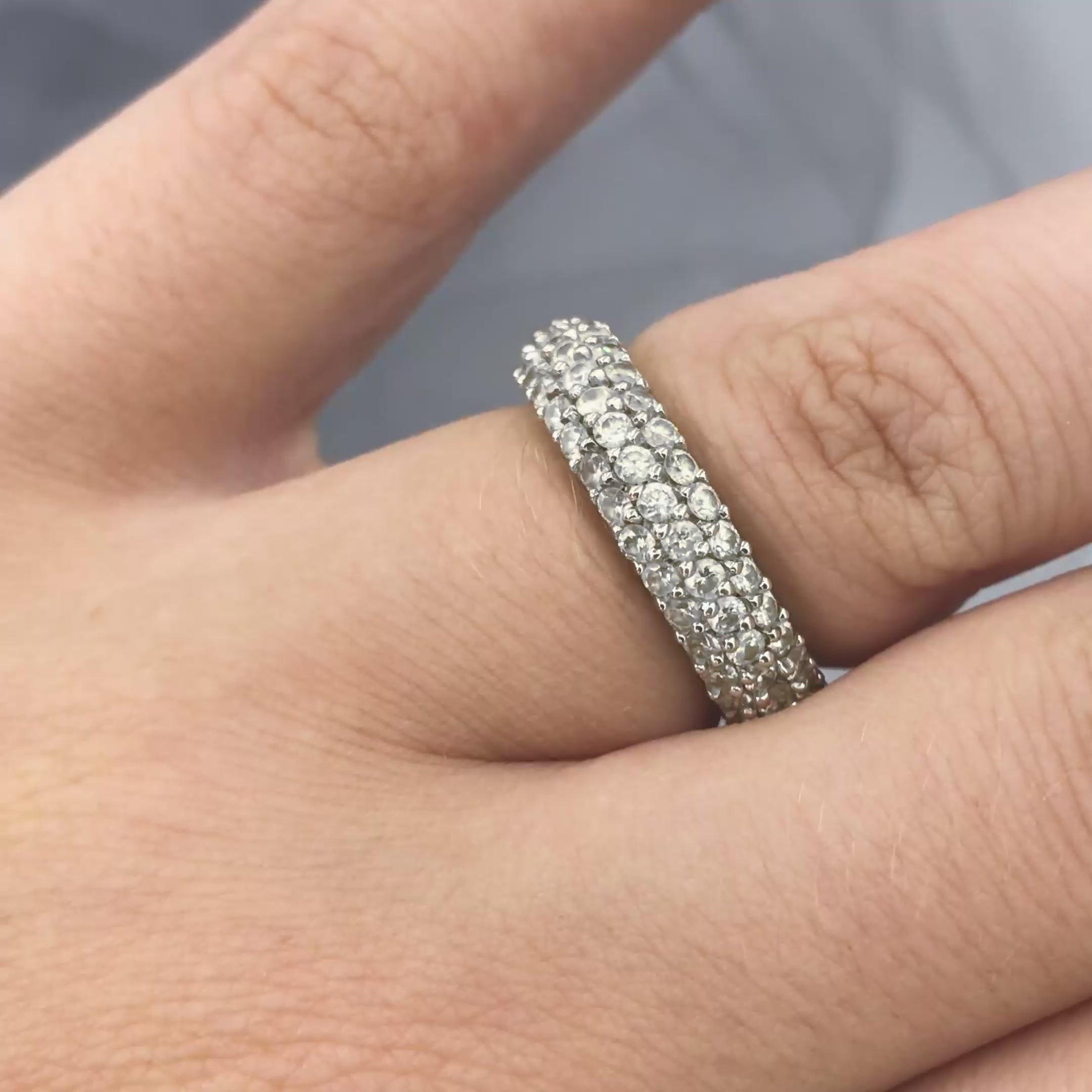 VIP 2.50 CT Round Cut Diamond Eternity Ring in 14KT White Gold
