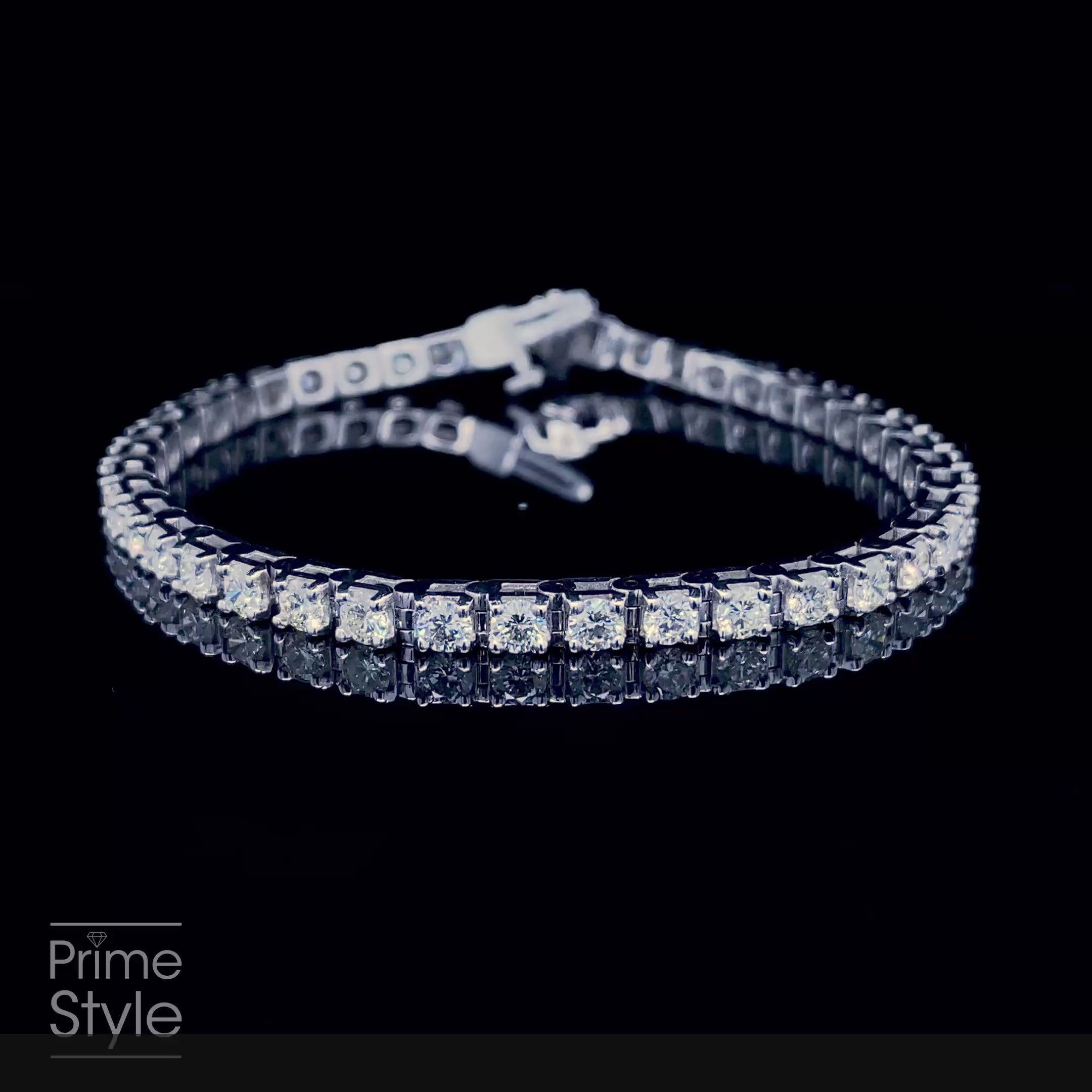 Certified 6.00 CT Round Cut Diamond Tennis Bracelet in 14 KT White Gold