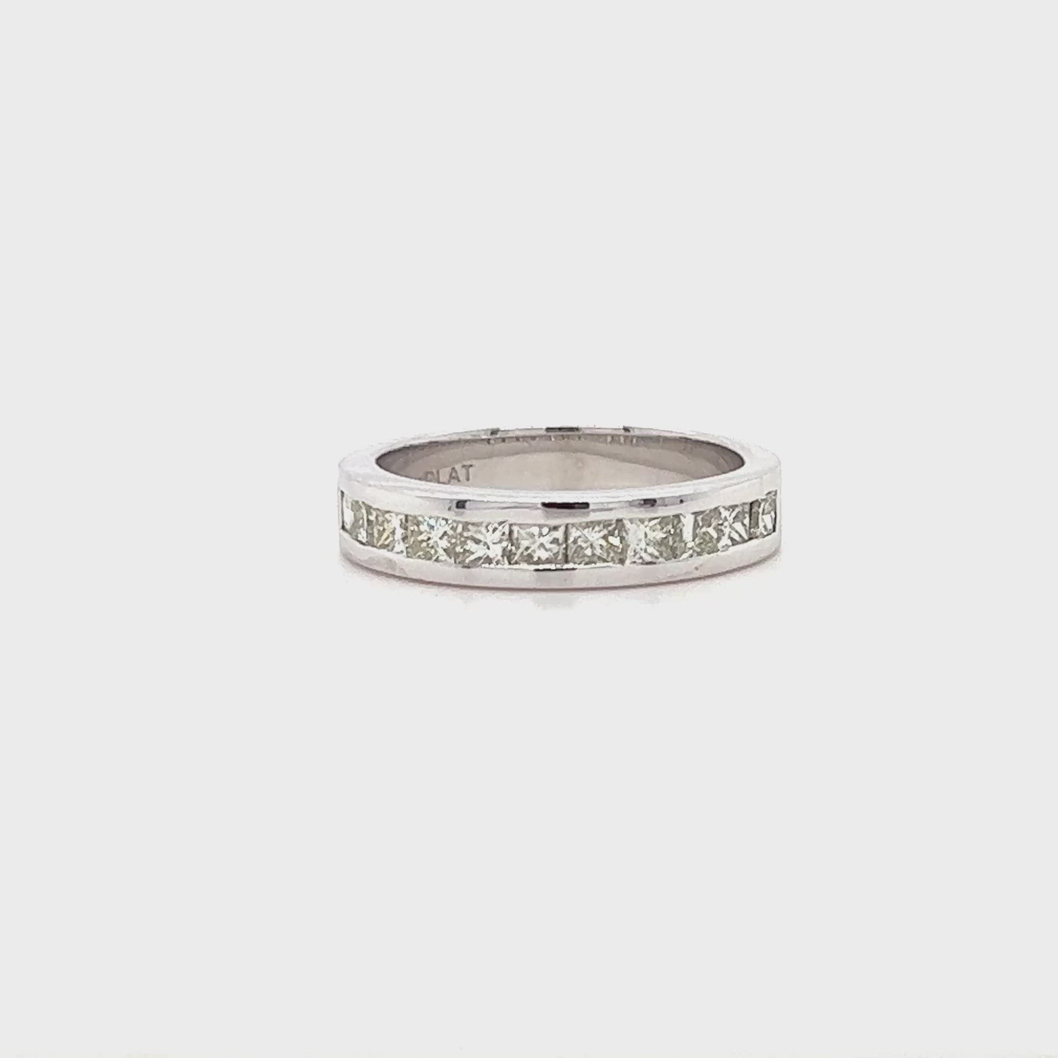 1.10 CT Princess Cut Diamonds - Wedding Band