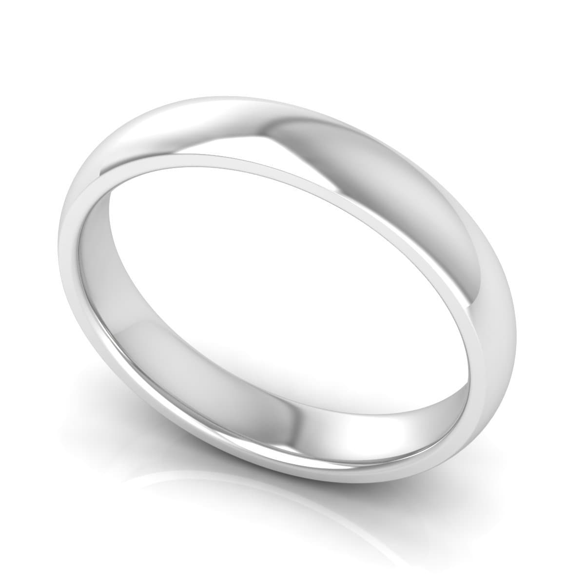 4.0 mm Comfort Fit Plain Wedding Band in 14KT, 18KT & Platinum - Primestyle.com