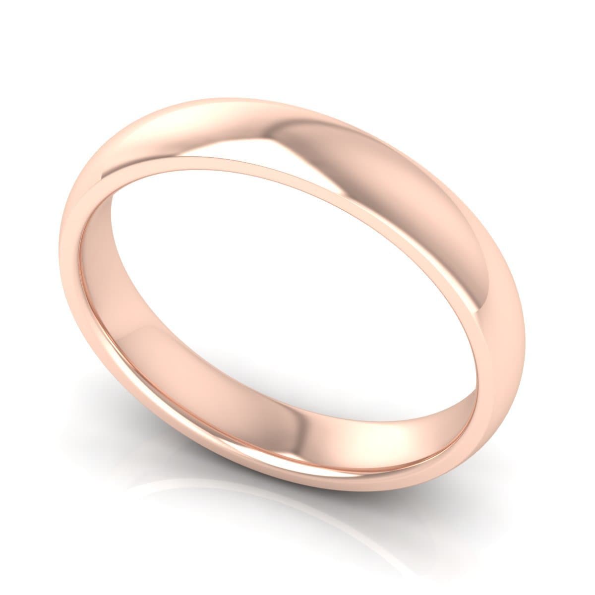 4.0 mm Comfort Fit Plain Wedding Band in 14KT, 18KT & Platinum