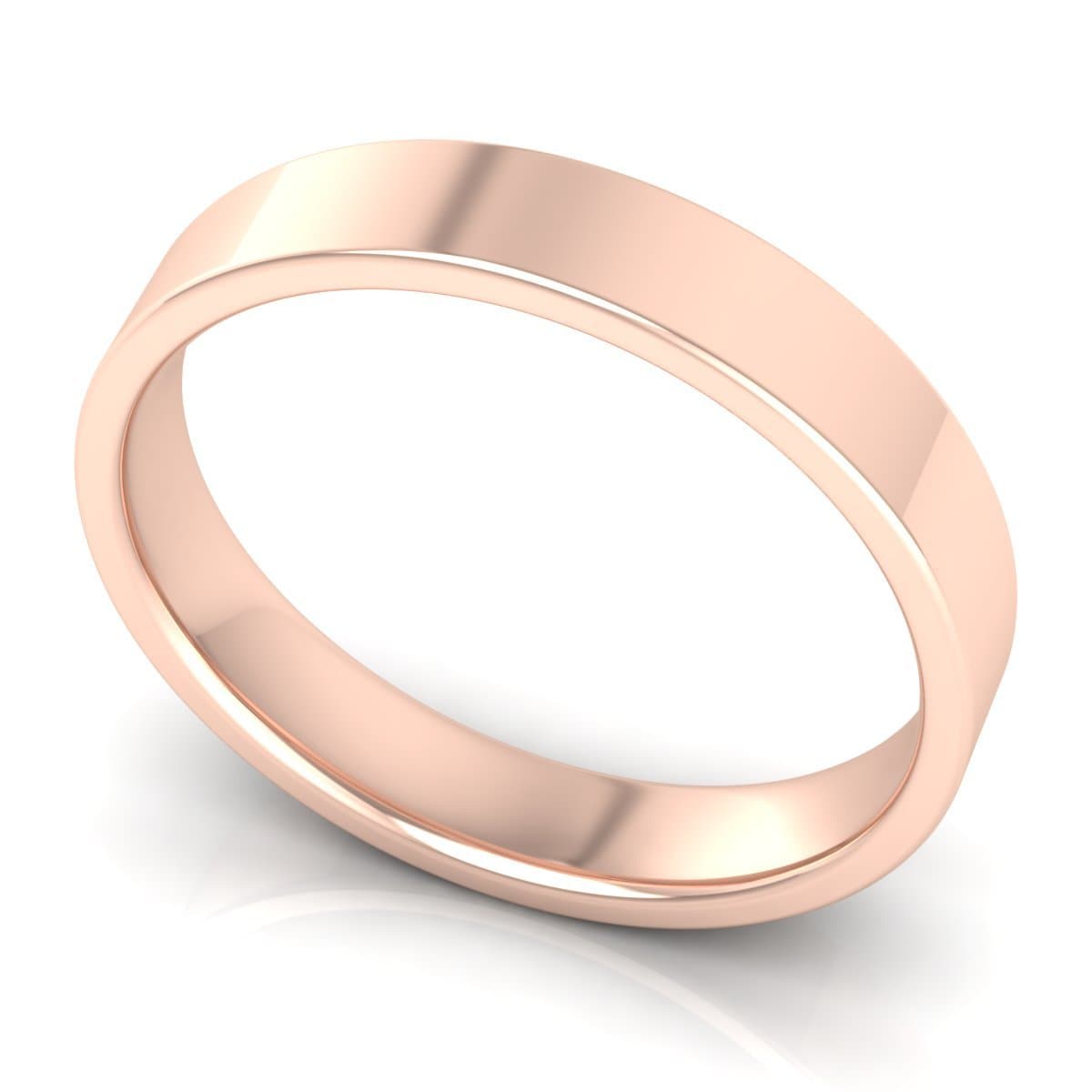 4.0 mm Comfort Fit Plain Wedding Band in 14KT, 18KT & Platinum