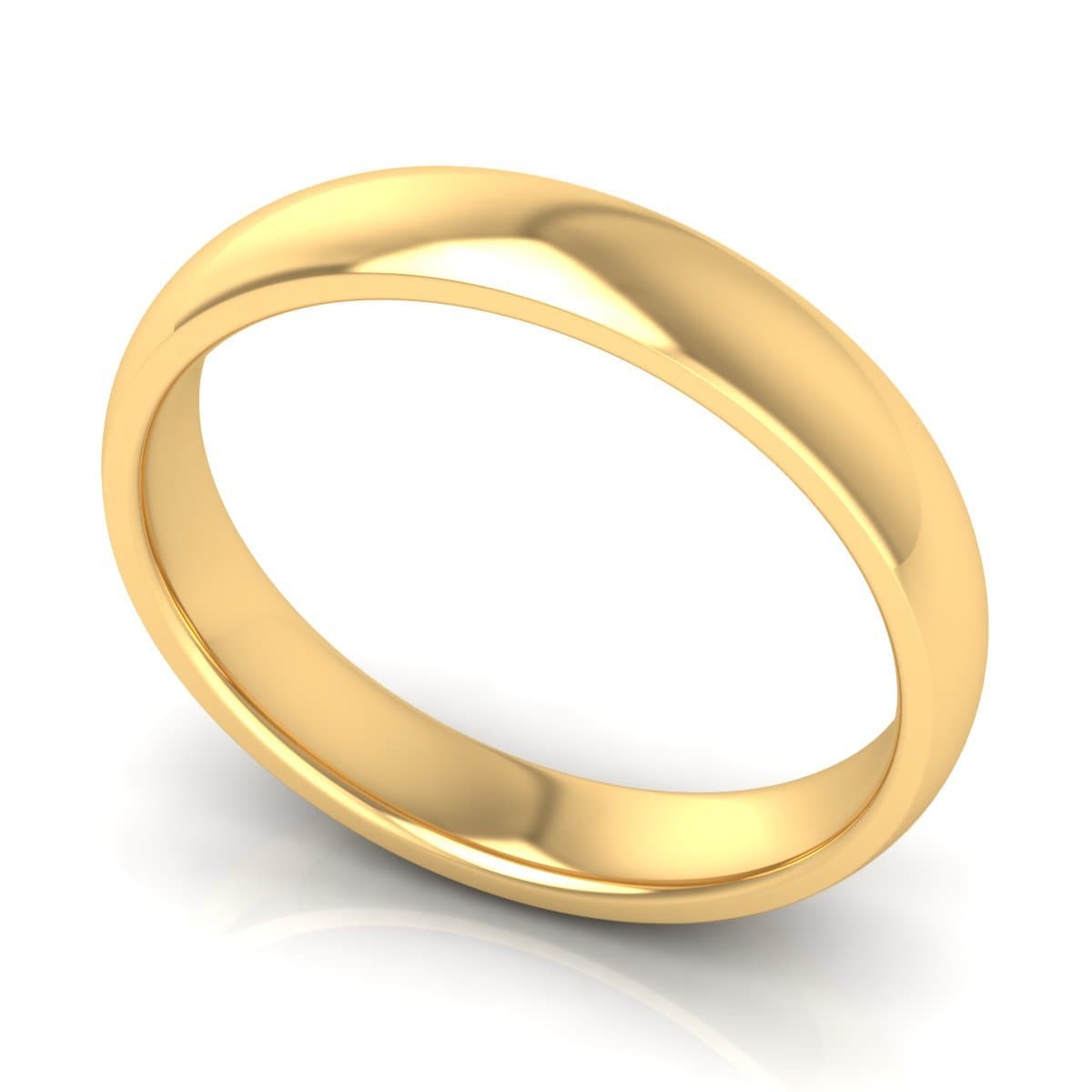 4.0 mm Comfort Fit Plain Wedding Band in 14KT, 18KT & Platinum - Primestyle.com