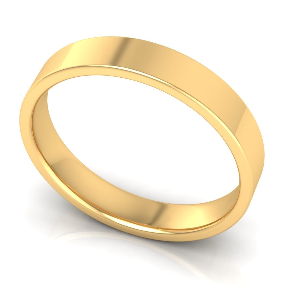 4.0 mm Comfort Fit Plain Wedding Band in 14KT, 18KT & Platinum - Primestyle.com