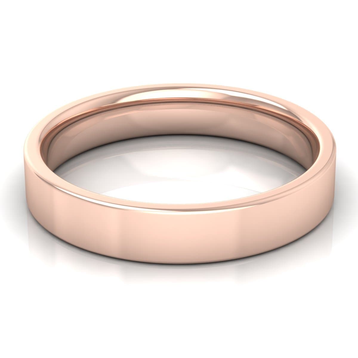 4.0 mm Comfort Fit Plain Wedding Band in 14KT, 18KT & Platinum