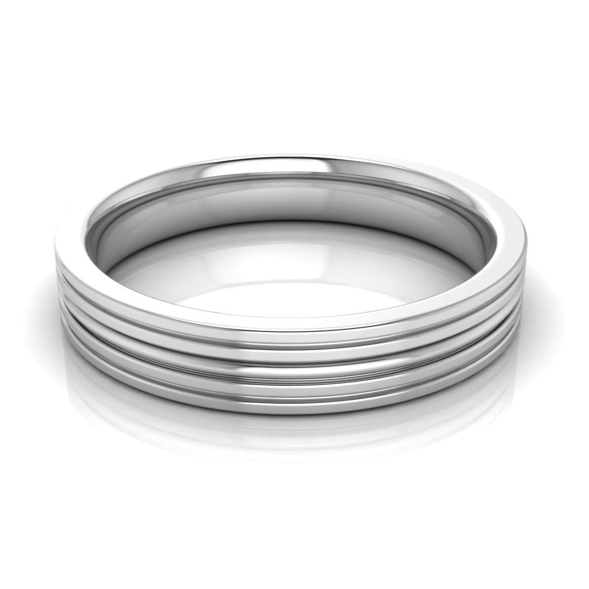 4.0 mm Plain Wedding Band in 14KT, 18KT & Platinum - Primestyle.com