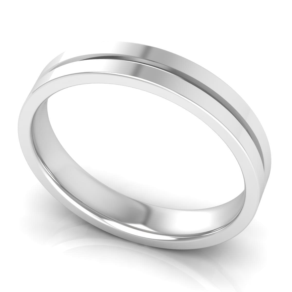 4.0 mm Plain Wedding Band in 14KT, 18KT & Platinum - Primestyle.com