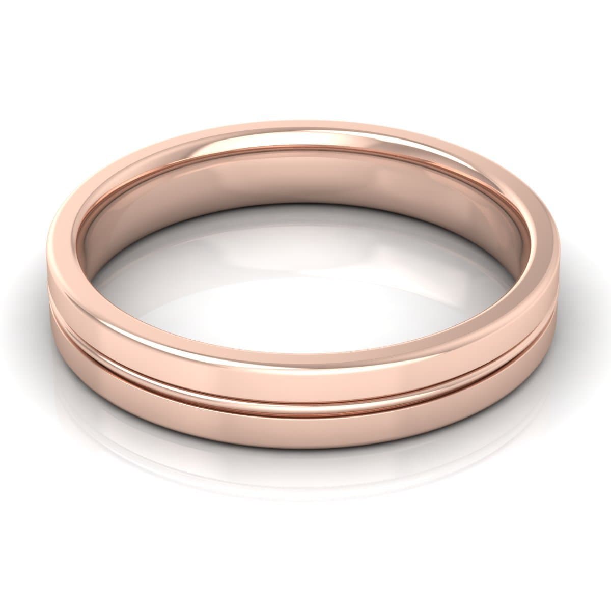 4.0 mm Plain Wedding Band in 14KT, 18KT & Platinum