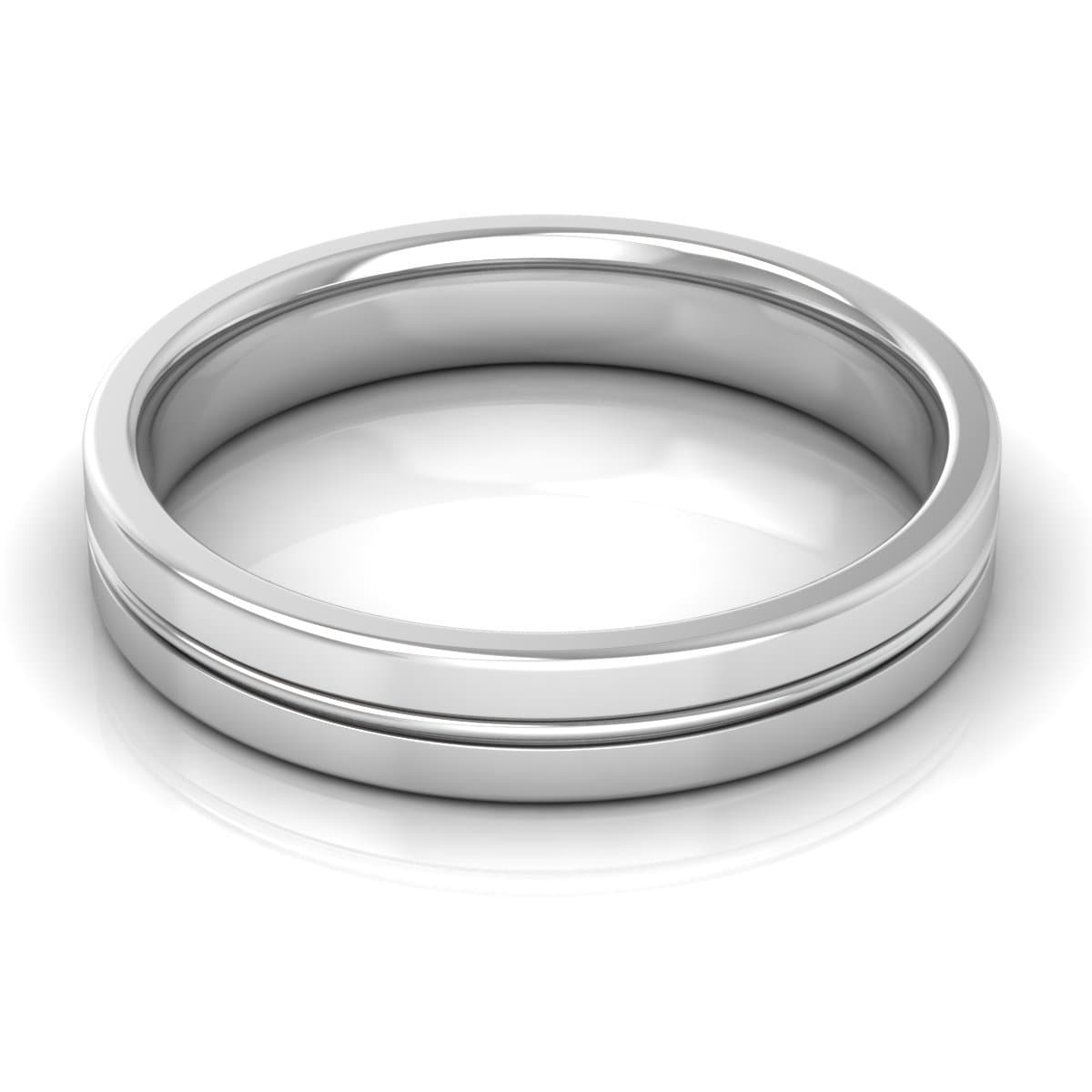 4.0 mm Plain Wedding Band in 14KT, 18KT & Platinum - Primestyle.com