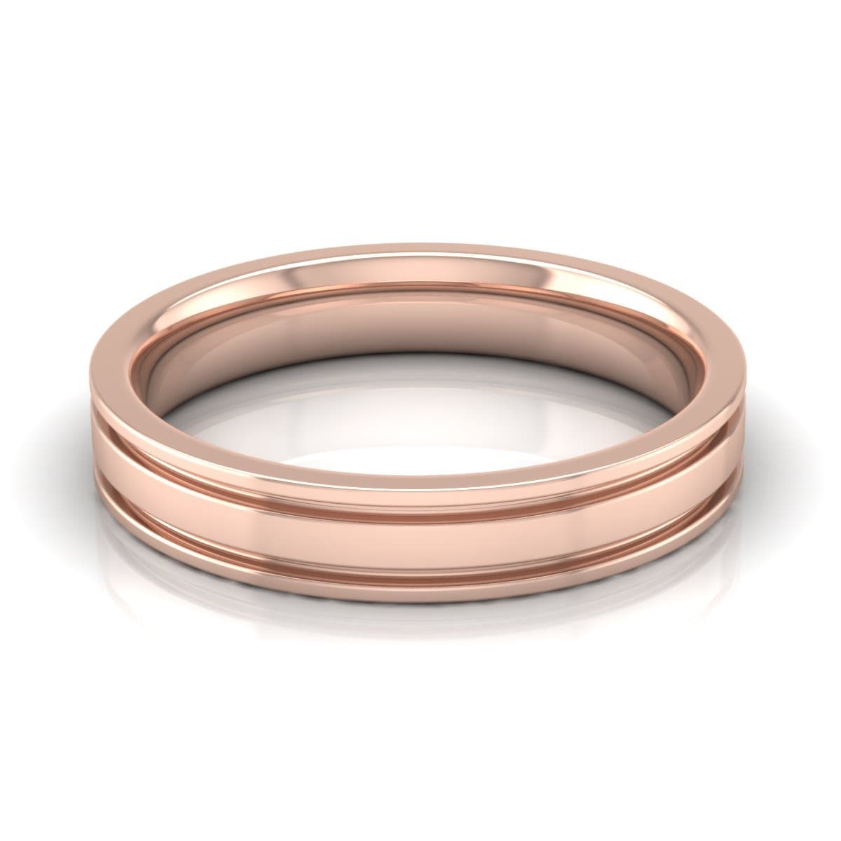 4.0 mm Plain Wedding Band in 14KT, 18KT &amp; Platinum - Primestyle.com