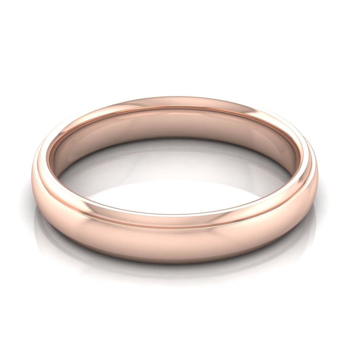 4.0 mm Plain Wedding Band in 14KT, 18KT & Platinum - Primestyle.com