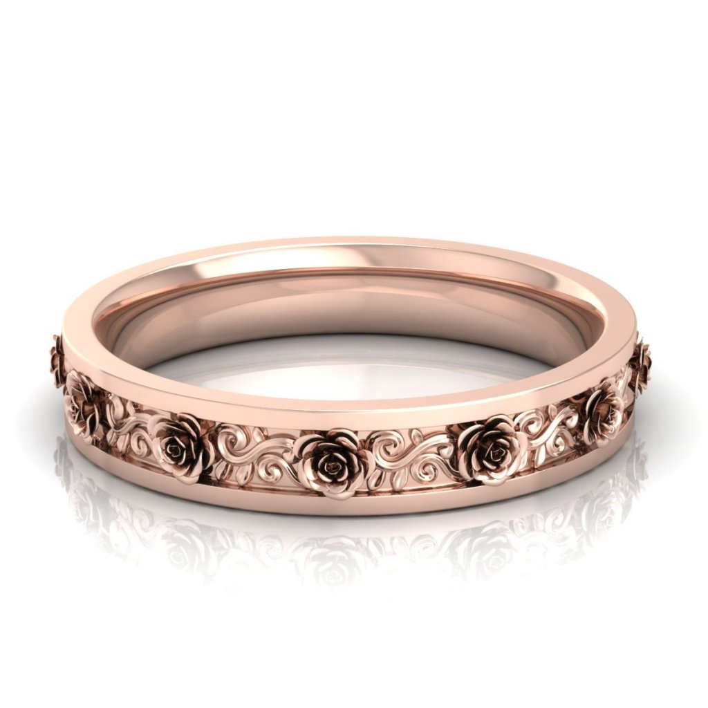4.0 mm Plain Wedding Band in 14KT, 18KT & Platinum - Primestyle.com