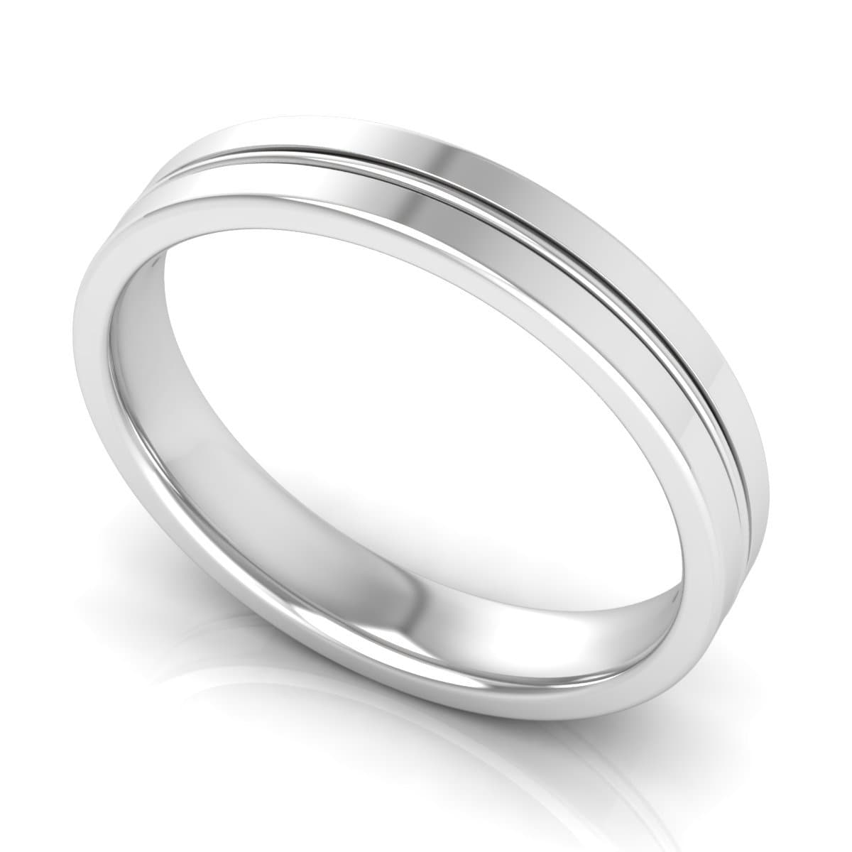 4.0 mm Plain Wedding Band in 14KT, 18KT & Platinum - Primestyle.com