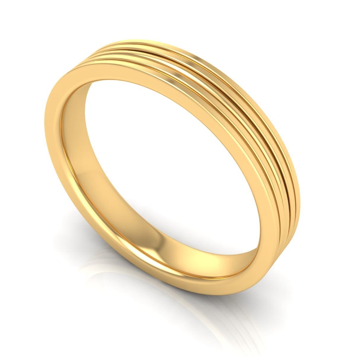 4.0 mm Plain Wedding Band in 14KT, 18KT & Platinum - Primestyle.com