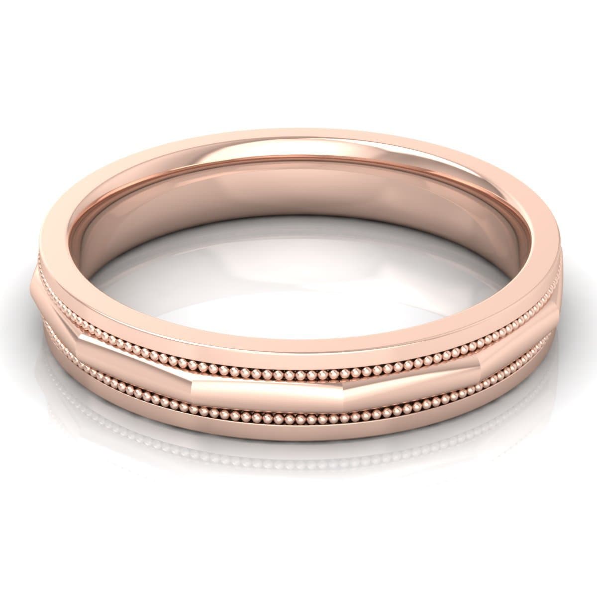 4.0 mm Plain Wedding Band in 14KT, 18KT & Platinum - Primestyle.com