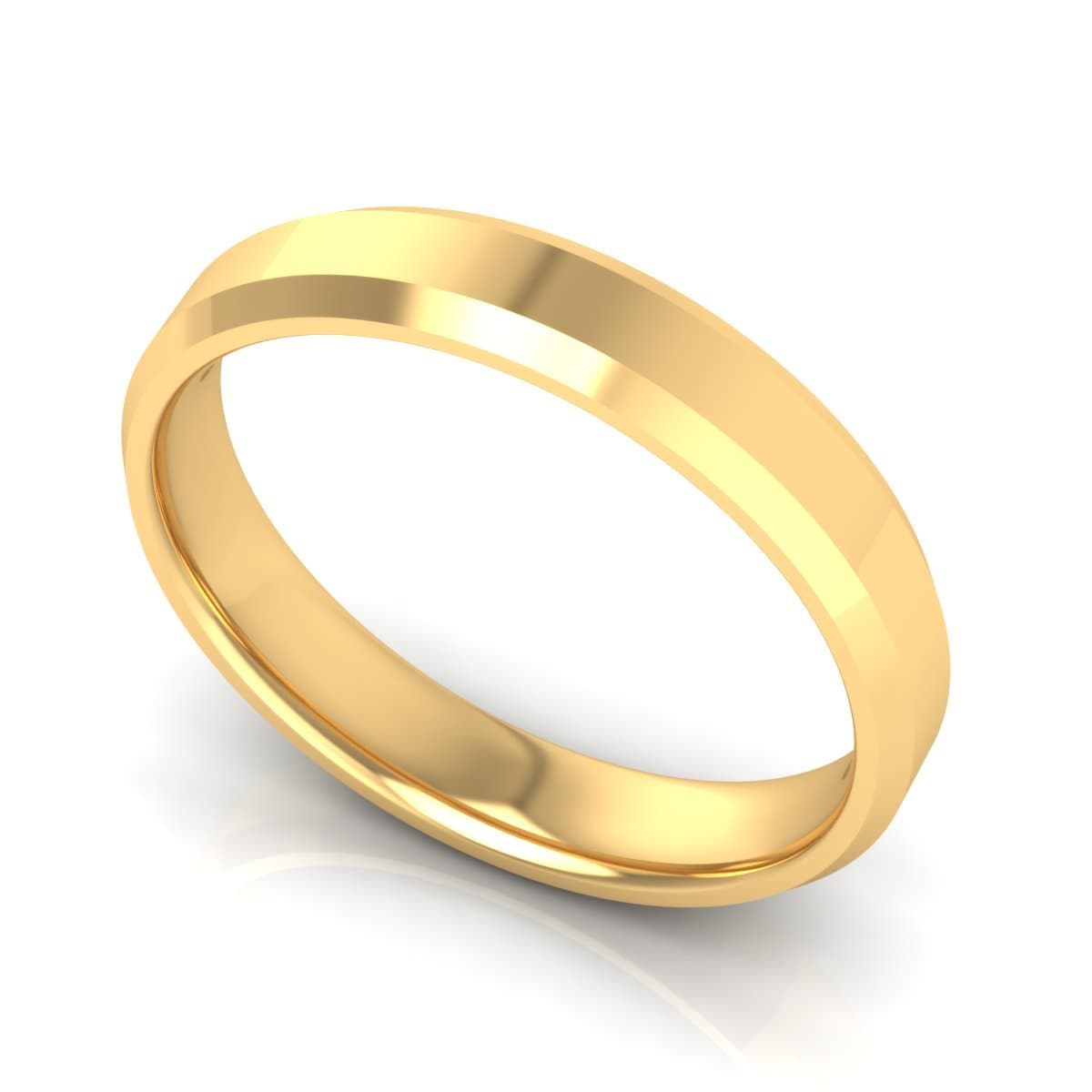 4.0 mm Plain Wedding Band in 14KT, 18KT & Platinum - Primestyle.com