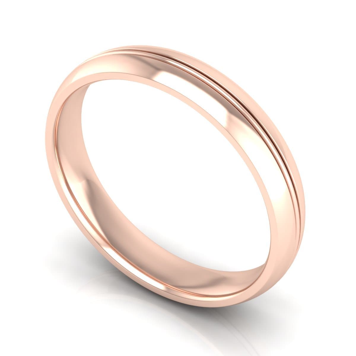 4.0 mm Plain Wedding Band in 14KT, 18KT & Platinum