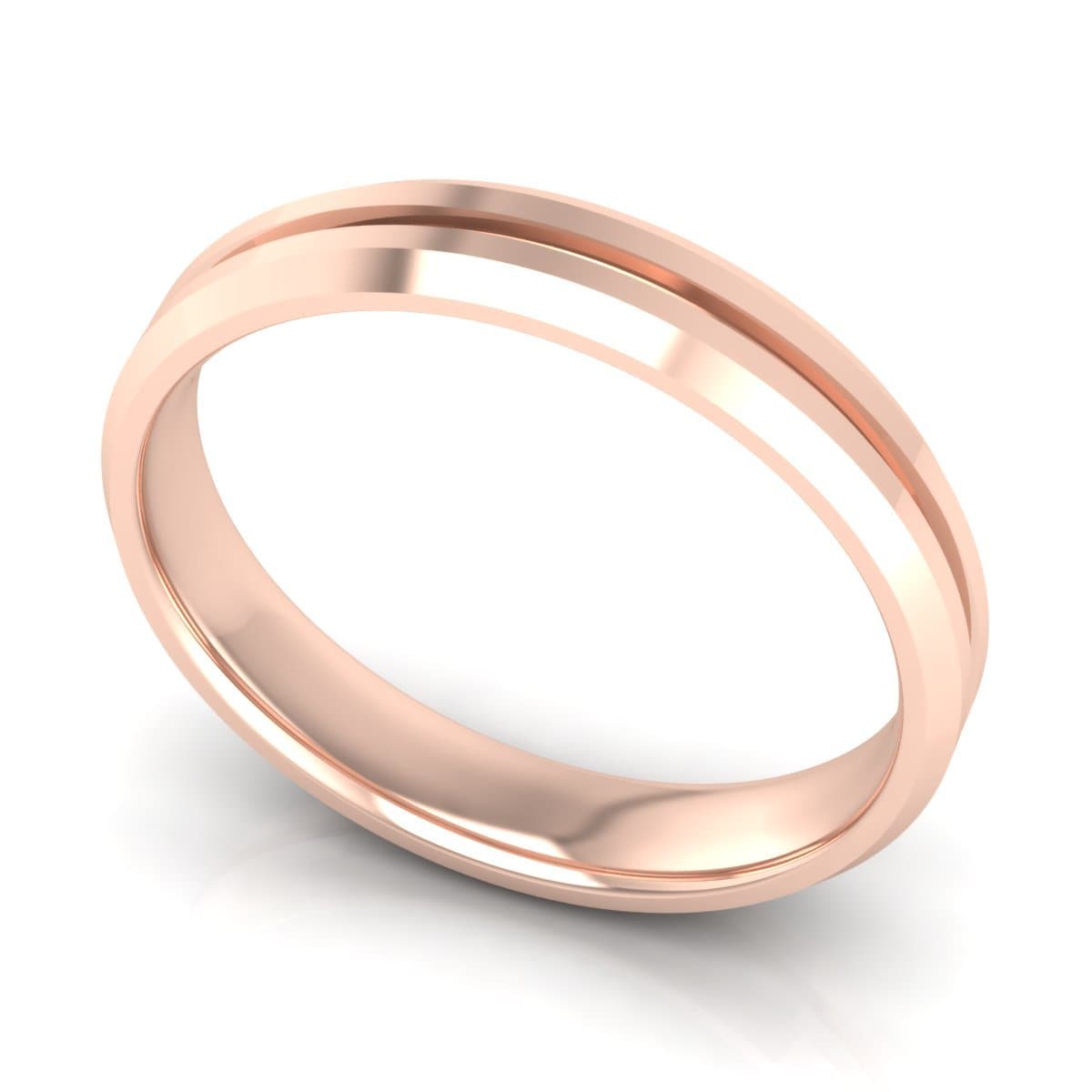 4.0 mm Plain Wedding Band in 14KT, 18KT &amp; Platinum - Primestyle.com