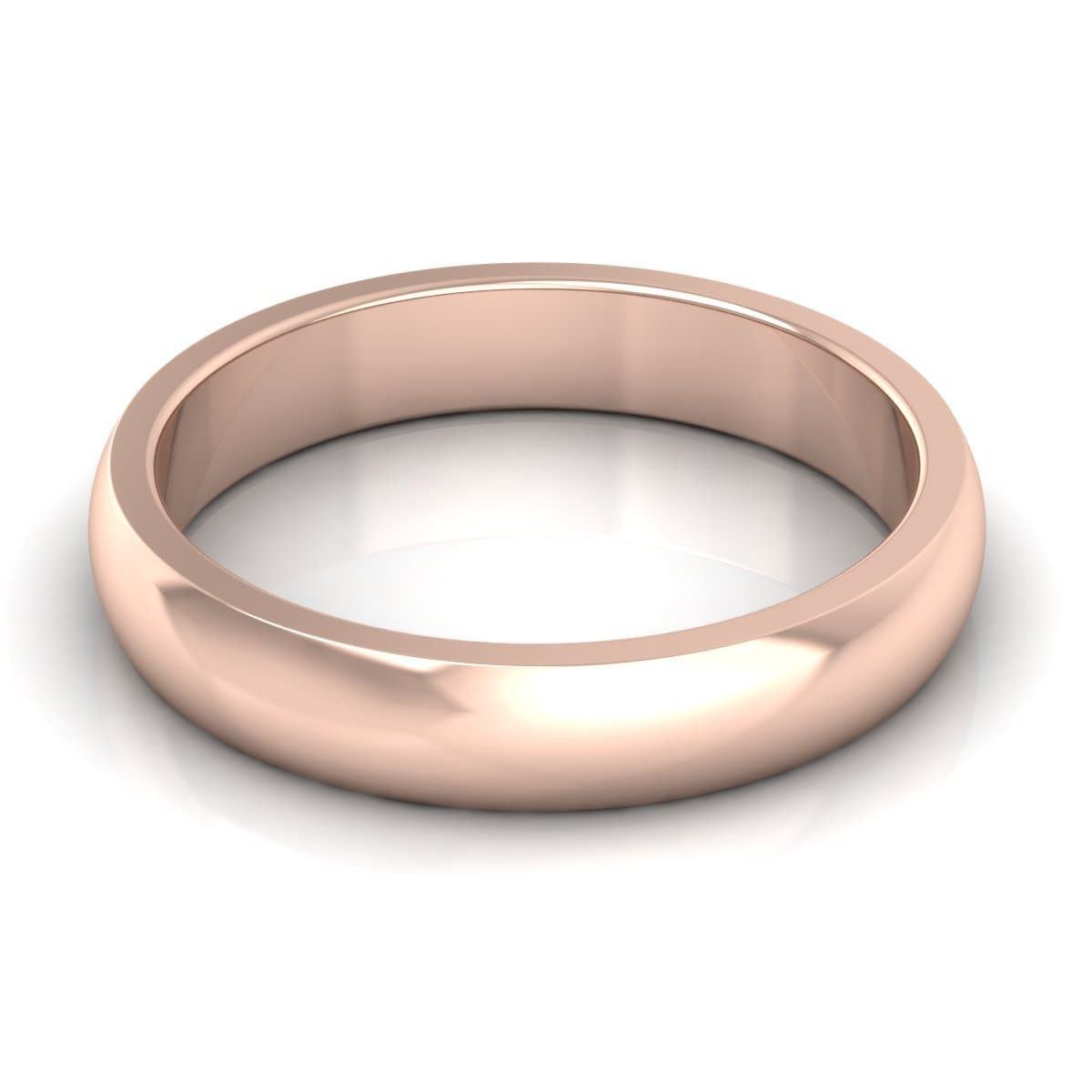 4.0 mm Plain Wedding Band in 14KT, 18KT & Platinum - Primestyle.com