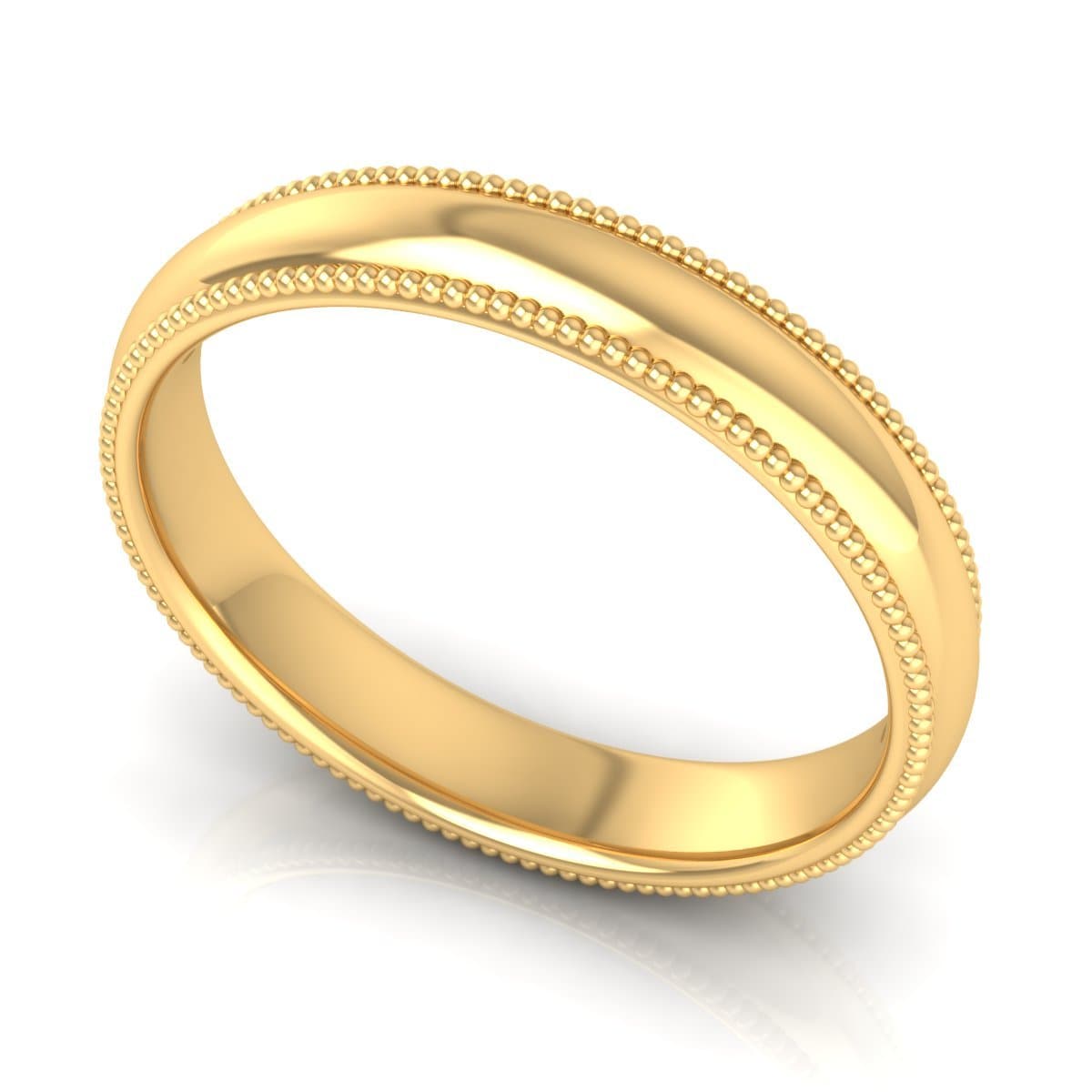 4.0 mm Plain Wedding Band in 14KT, 18KT & Platinum - Primestyle.com