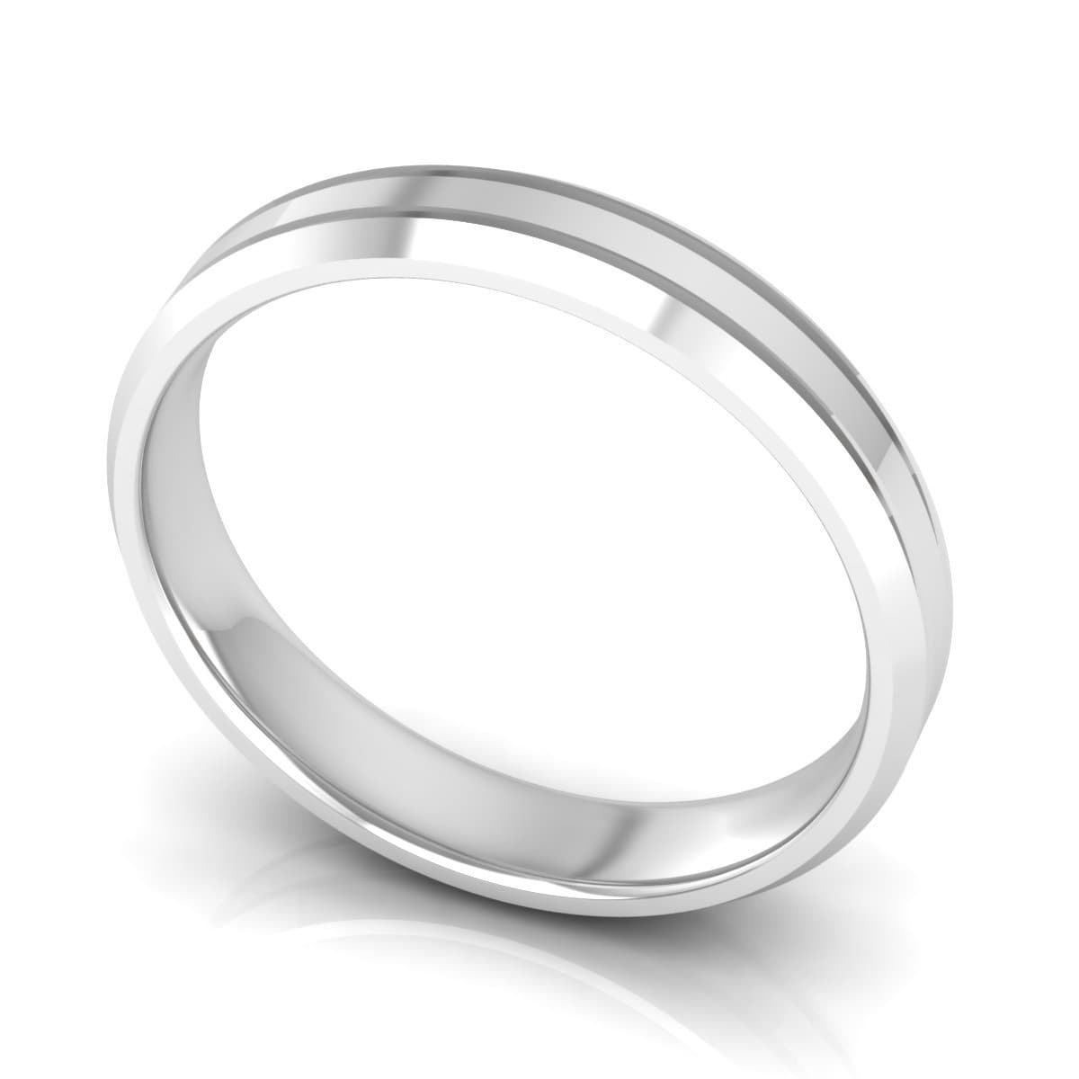 4.0 mm Plain Wedding Band in 14KT, 18KT & Platinum - Primestyle.com