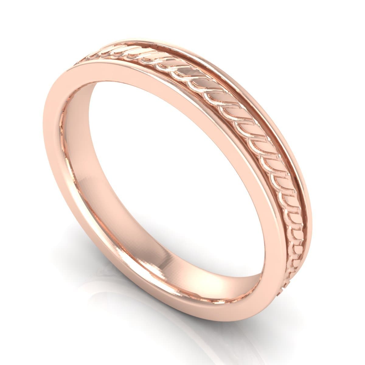 4.0 mm Plain Wedding Band in 14KT, 18KT & Platinum - Primestyle.com