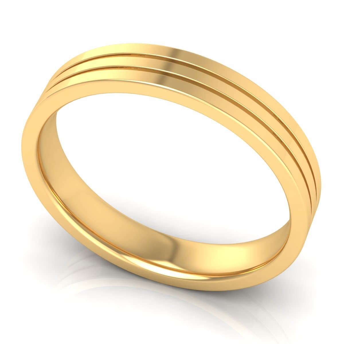 4.0 mm Plain Wedding Band in 14KT, 18KT & Platinum - Primestyle.com