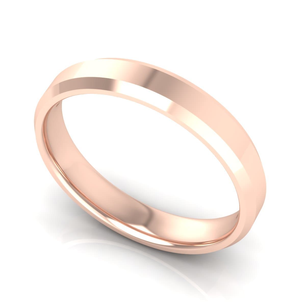 4.0 mm Plain Wedding Band in 14KT, 18KT & Platinum - Primestyle.com