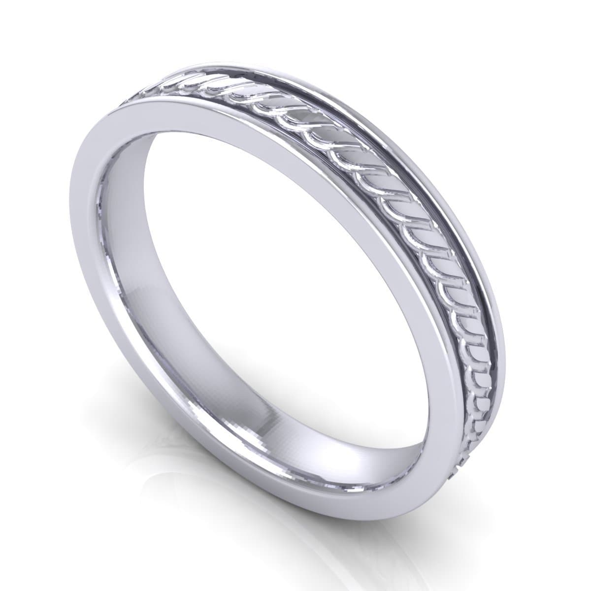 4.0 mm Plain Wedding Band in 14KT, 18KT & Platinum - Primestyle.com