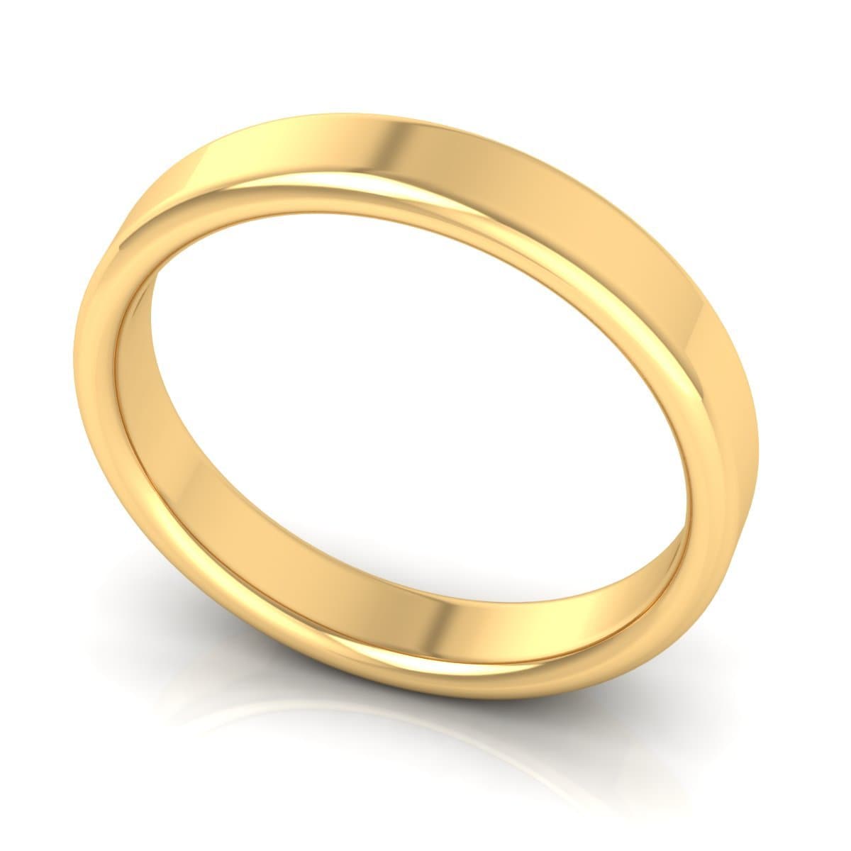 4.0 mm Plain Wedding Band in 14KT, 18KT & Platinum - Primestyle.com