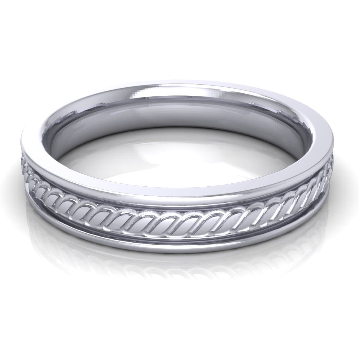 4.0 mm Plain Wedding Band in 14KT, 18KT & Platinum