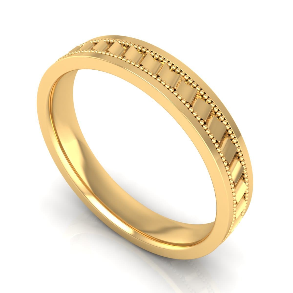 4.0 mm Plain Wedding Band in 14KT, 18KT & Platinum - Primestyle.com