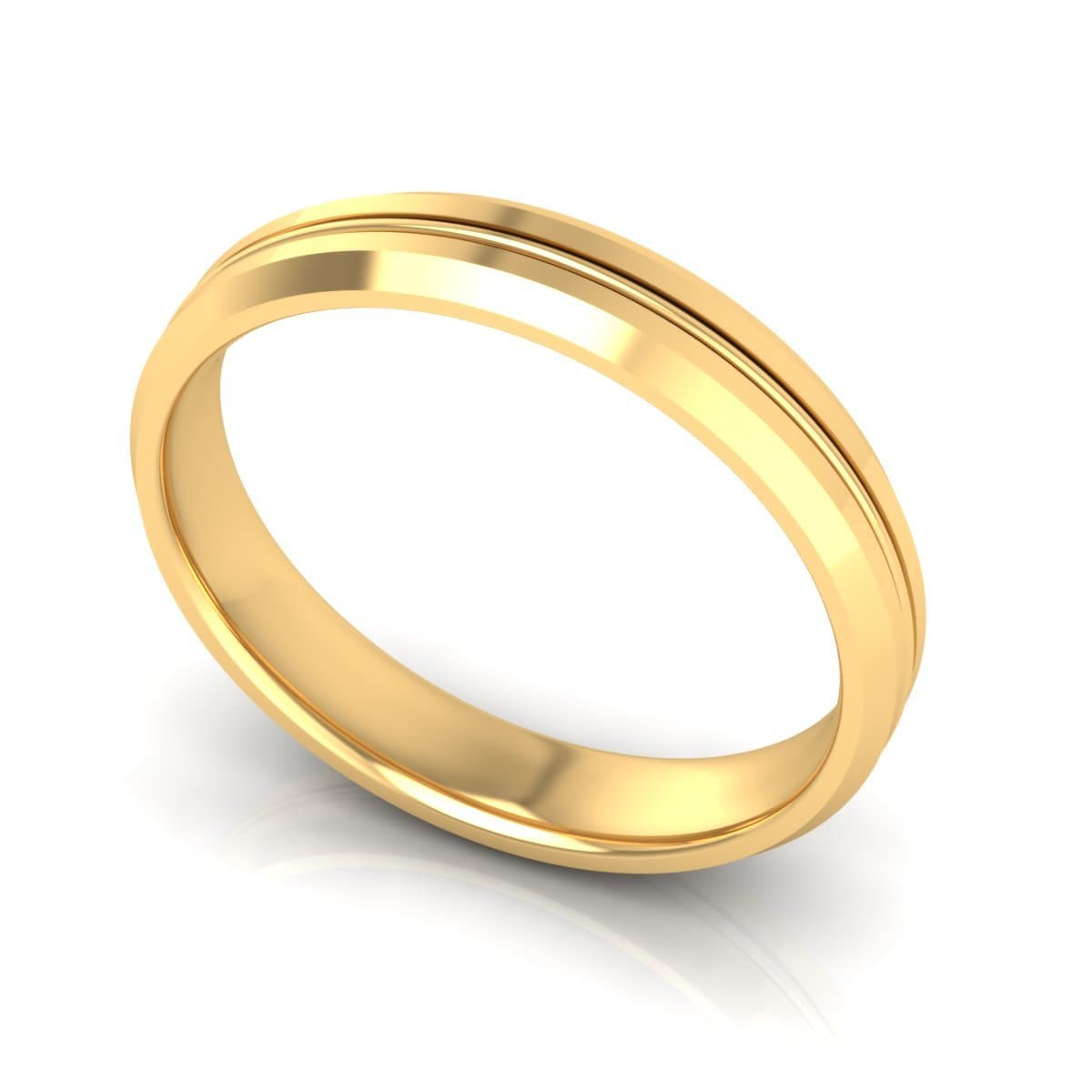 4.0 mm Plain Wedding Band in 14KT, 18KT & Platinum - Primestyle.com