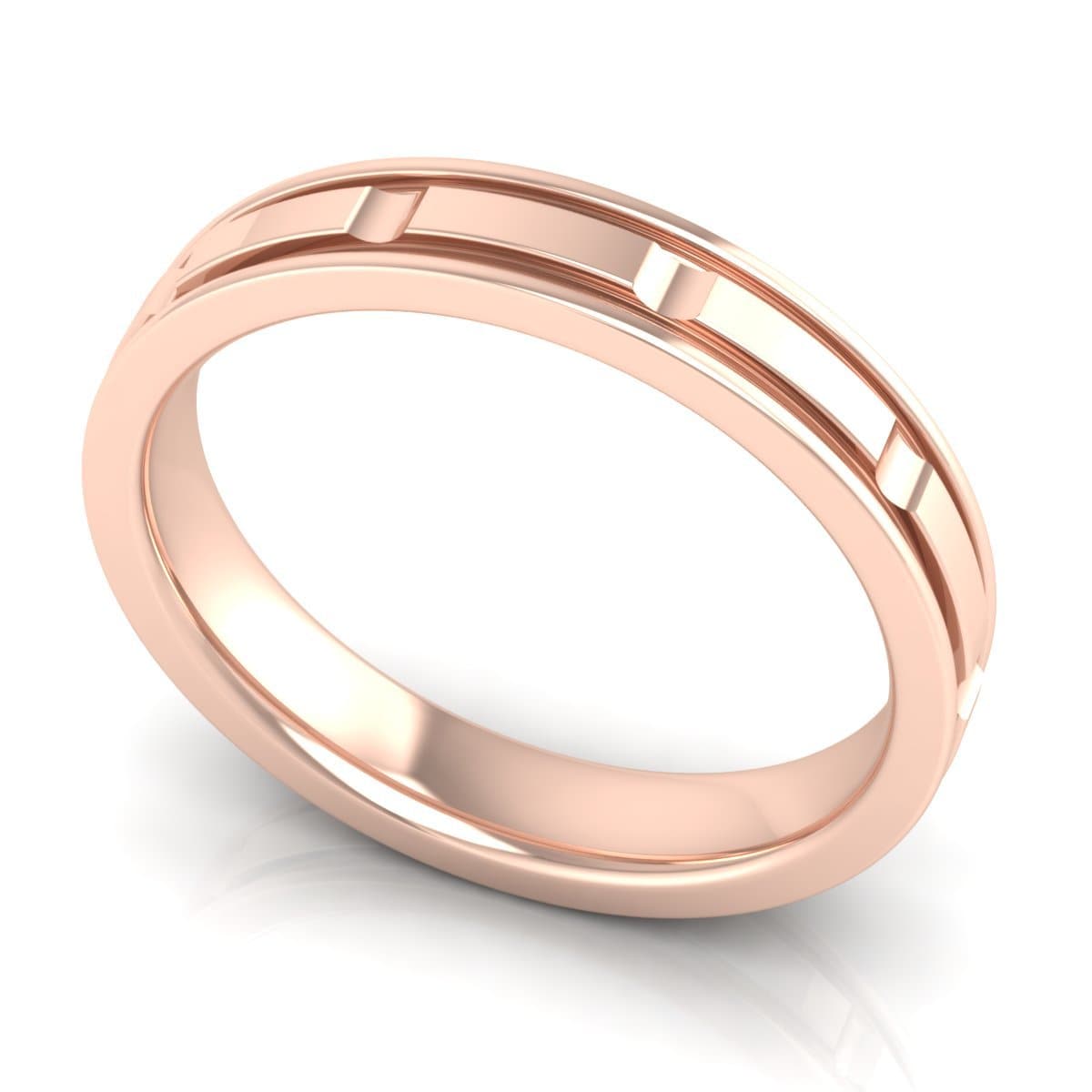 4.0 mm Plain Wedding Band in 14KT, 18KT & Platinum - Primestyle.com