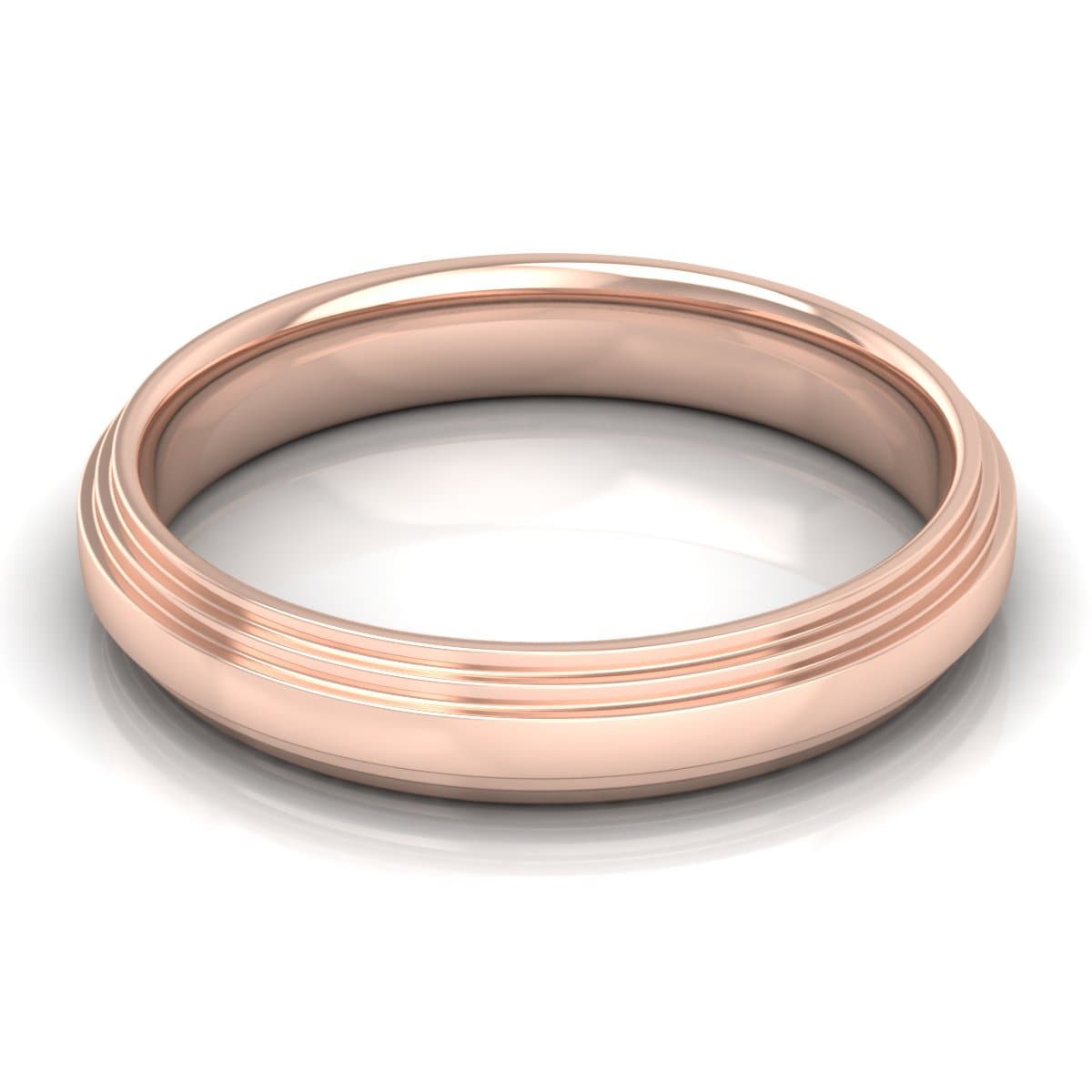 4.0 mm Plain Wedding Band in 14KT, 18KT & Platinum - Primestyle.com