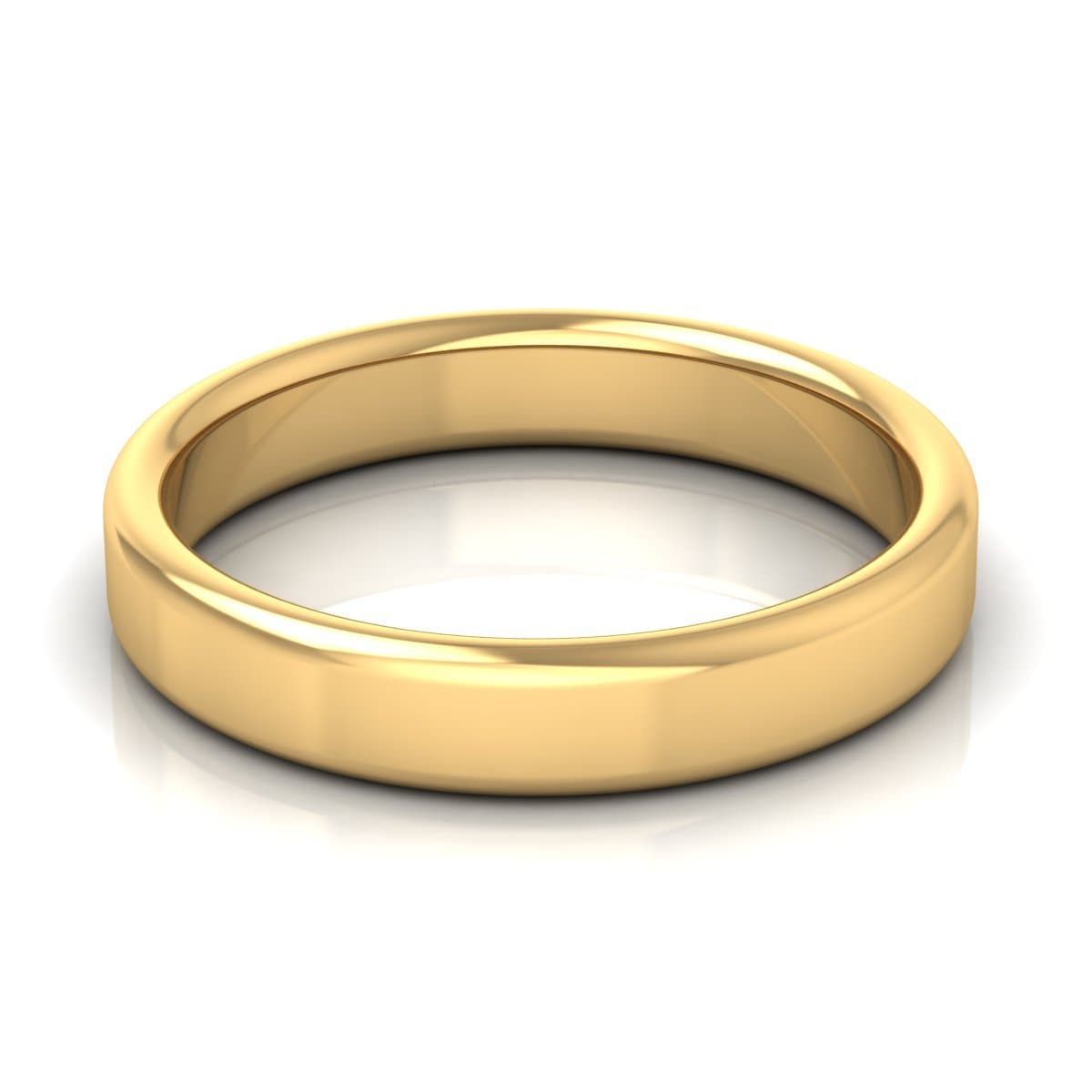 4.0 mm Plain Wedding Band in 14KT, 18KT & Platinum - Primestyle.com